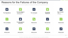 Reasons For The Failures Of The Company Icons PDF Reasons For The Failures Of The Company Icons PDF