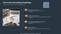 Rebranding Strategy Overcome Branding Challenge Ppt PowerPoint Presentation Show Design Inspiration PDF