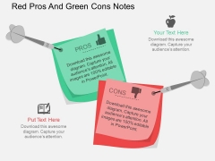 Red Pros And Green Cons Notes Powerpoint Template Red Pros And Green Cons Notes Powerpoint Template