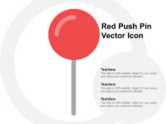 Red Push Pin Vector Icon Ppt PowerPoint Presentation Styles Guide