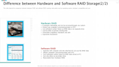Redundant Array Of Independent Disks Storage IT Difference Between Hardware And Software RAID Storage Data Guidelines PDF