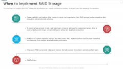 Redundant Array Of Independent Disks Storage IT When To Implement RAID Storage Guidelines PDF