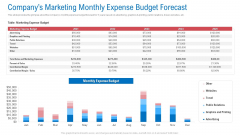 Regional Marketing Planning Companys Marketing Monthly Expense Budget Forecast Ideas PDF