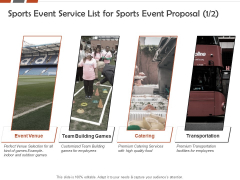 Request For Sporting Sports Event Service List For Sports Event Proposal Catering Ppt Icon Master Slide PDF