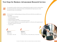 Research Advancement Services Next Steps For Business Advancement Research Services Elements PDF Research Advancement Services Next Steps For Business Advancement Research Services Elements PDF