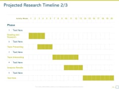Research Proposal For A Dissertation Or Thesis Projected Research Timeline Phase Elements PDF