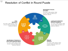 Resolution Of Conflict In Round Puzzle Ppt PowerPoint Presentation Icon Infographics