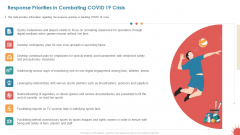 Response Priorities In Combating COVID 19 Crisis Topics PDF
