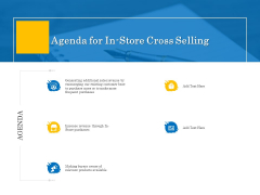 Retail Cross Selling Techniques Agenda For In Store Cross Selling Mockup PDF