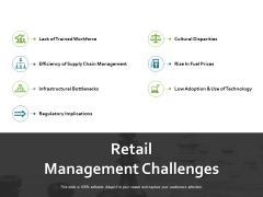 Retail Management Challenges Ppt PowerPoint Presentation Portfolio Display