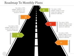 Roadmap To Monthly Plans Ppt PowerPoint Presentation Infographics Show