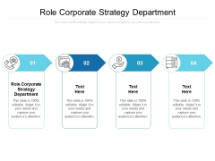 Role Corporate Strategy Department Ppt PowerPoint Presentation Styles Deck Cpb