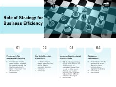 Role Of Strategy For Business Efficiency Ppt PowerPoint Presentation Layouts Clipart Images PDF Role Of Strategy For Business Efficiency Ppt PowerPoint Presentation Layouts Clipart Images PDF