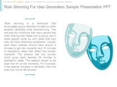 Role Storming For Idea Generation Sample Presentation Ppt Role Storming For Idea Generation Sample Presentation Ppt