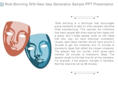 Role Storming With New Idea Generation Sample Ppt Presentation Role Storming With New Idea Generation Sample Ppt Presentation