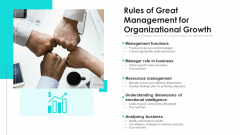 Rules Of Great Management For Organizational Growth Ppt Model Topics PDF Rules Of Great Management For Organizational Growth Ppt Model Topics PDF