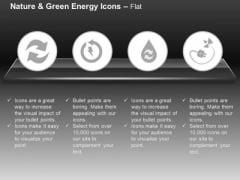 Recycle And Green Energy Icons With Plug And Water Safety Ppt Slides Graphics