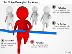 Red 3d Man Running Fast For Victory Red 3d Man Running Fast For Victory