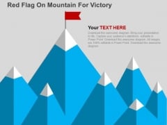 Red Flag On Mountain For Victory PowerPoint Template Red Flag On Mountain For Victory PowerPoint Template