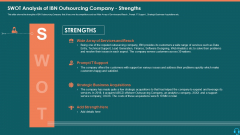 SWOT Analysis Of IBN Outsourcing Company Strengths Template PDF