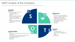 SWOT Analysis Of The Company Ppt Outline Infographic Template PDF