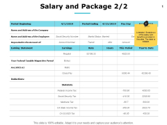 Salary And Package Earnings Ppt PowerPoint Presentation Show Gallery