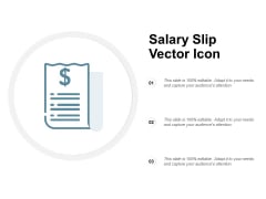 Salary Slip Vector Icon Ppt PowerPoint Presentation Summary Slide Download