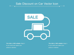 Sale Discount On Car Vector Icon Ppt PowerPoint Presentation File Inspiration PDF