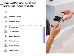 Sales Campaign Recap Terms Of Payment For Brand Marketing Recap Proposal Download PDF Sales Campaign Recap Terms Of Payment For Brand Marketing Recap Proposal Download PDF
