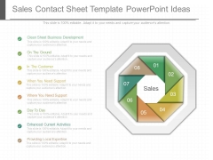 Sales Contact Sheet Template Powerpoint Ideas