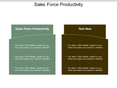 Sales Force Productivity Ppt Powerpoint Presentation Pictures Cpb