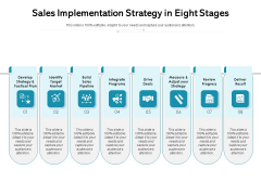 Sales Implementation Strategy In Eight Stages Ppt PowerPoint Presentation Gallery Rules PDF Sales Implementation Strategy In Eight Stages Ppt PowerPoint Presentation Gallery Rules PDF