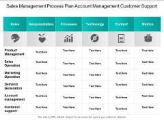 Sales Management Process Plan Account Management Customer Support Ppt Powerpoint Presentation Summary Design Templates