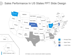 Sales Performance In Us States Ppt Slide Design Sales Performance In Us States Ppt Slide Design