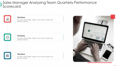 Sales Rep Scorecard Sales Manager Analyzing Team Quarterly Performance Scorecard Guidelines PDF