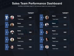 Sales Team Performance Dashboard Ppt PowerPoint Presentation Summary Infographic Template PDF Sales Team Performance Dashboard Ppt PowerPoint Presentation Summary Infographic Template PDF