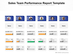 Sales Team Performance Report Template Ppt PowerPoint Presentation Pictures Outline PDF