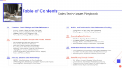 Sales Techniques Playbook Table Of Contents Information PDF Sales Techniques Playbook Table Of Contents Information PDF