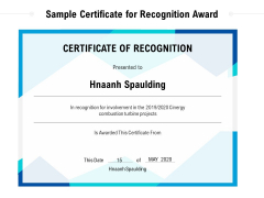 Sample Certificate For Recognition Award Ppt PowerPoint Presentation File Mockup PDF Sample Certificate For Recognition Award Ppt PowerPoint Presentation File Mockup PDF