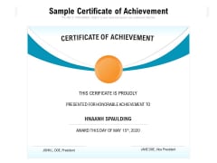 Sample Certificate Of Achievement Ppt PowerPoint Presentation Gallery Guidelines PDF Sample Certificate Of Achievement Ppt PowerPoint Presentation Gallery Guidelines PDF