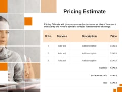 Sample Of Business Plan Pricing Estimate Ppt PowerPoint Presentation Outline Show PDF Sample Of Business Plan Pricing Estimate Ppt PowerPoint Presentation Outline Show PDF