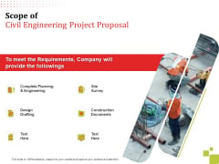 Scope Of Civil Engineering Project Proposal Ppt Styles Professional PDF