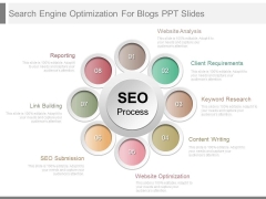 Search Engine Optimization For Blogs Ppt Slides