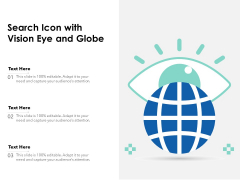 Search Icon With Vision Eye And Globe Ppt PowerPoint Presentation File Visual Aids PDF