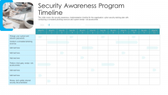 Security Awareness Program Timeline Hacking Prevention Awareness Training For IT Security Professional PDF Security Awareness Program Timeline Hacking Prevention Awareness Training For IT Security Professional PDF