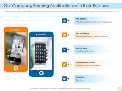 Seed Funding Pitch Deck Our Company Forming Application With Their Features Background PDF Seed Funding Pitch Deck Our Company Forming Application With Their Features Background PDF