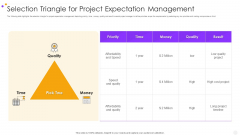 Selection Triangle For Project Expectation Management Inspiration PDF Selection Triangle For Project Expectation Management Inspiration PDF