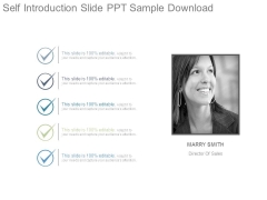 Self Introduction Slide Ppt Sample Download