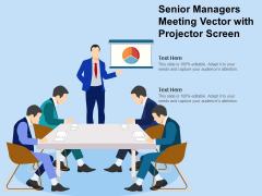 Senior Managers Meeting Vector With Projector Screen Ppt PowerPoint Presentation File Portfolio PDF
