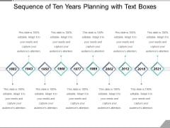 Sequence Of Ten Years Planning With Text Boxes Ppt PowerPoint Presentation Gallery Backgrounds PDF Sequence Of Ten Years Planning With Text Boxes Ppt PowerPoint Presentation Gallery Backgrounds PDF
